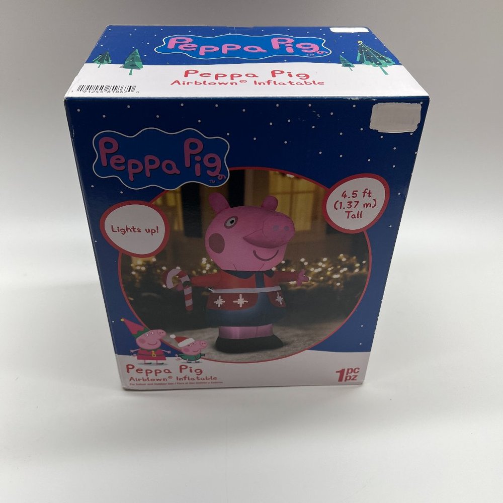 Gemmy Airblown Inflatable Christmas Peppa Pig Light Up Indoor Outdoor 4.5' Tall